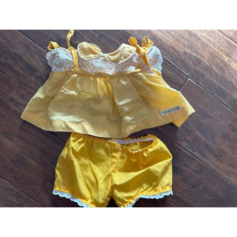 Cabbage Patch Kids Doll Clothes Yellow‎ Dress Shorts Lace Trim Outfit